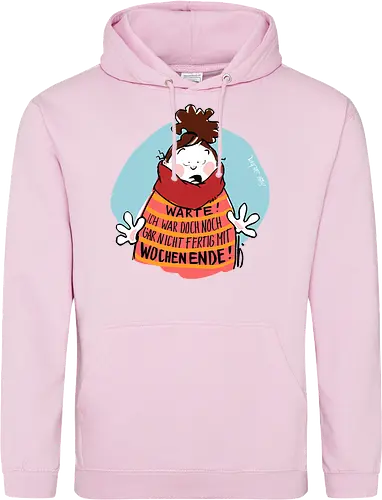 Warte! - Ringelpullisprüche, Ringeldinger, streifenweise, Spruch, Weisheit, Motivation, Ringelpulli, SprücheShirt, Cartoon Illustration, Statement, Handgezeichnet, Humor, Selbstironie, Streifenpulli, Spruchshirt, deutsch - Standard Hoodie