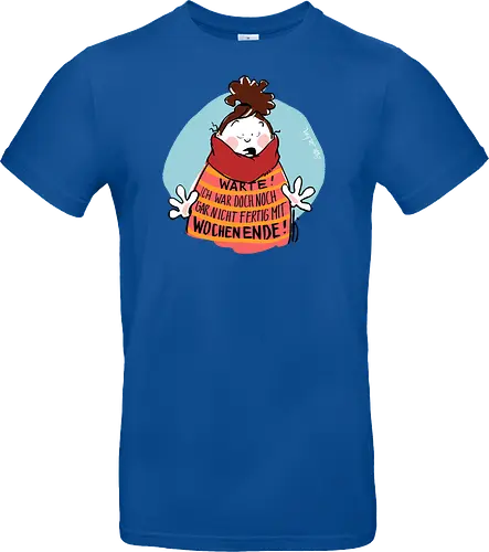 Warte! - Ringelpullisprüche, Ringeldinger, streifenweise, Spruch, Weisheit, Motivation, Ringelpulli, SprücheShirt, Cartoon Illustration, Statement, Handgezeichnet, Humor, Selbstironie, Streifenpulli, Spruchshirt, deutsch - Standard T-Shirt