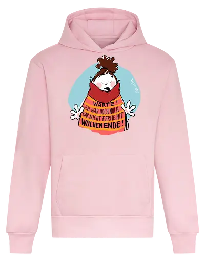 Warte! - Ringelpullisprüche, Ringeldinger, streifenweise, Spruch, Weisheit, Motivation, Ringelpulli, SprücheShirt, Cartoon Illustration, Statement, Handgezeichnet, Humor, Selbstironie, Streifenpulli, Spruchshirt, deutsch - Heavyweight Hoodie