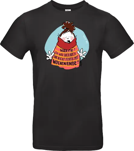 Warte! - Ringelpullisprüche, Ringeldinger, streifenweise, Spruch, Weisheit, Motivation, Ringelpulli, SprücheShirt, Cartoon Illustration, Statement, Handgezeichnet, Humor, Selbstironie, Streifenpulli, Spruchshirt, deutsch - Standard T-Shirt