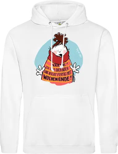 Warte! - Ringelpullisprüche, Ringeldinger, streifenweise, Spruch, Weisheit, Motivation, Ringelpulli, SprücheShirt, Cartoon Illustration, Statement, Handgezeichnet, Humor, Selbstironie, Streifenpulli, Spruchshirt, deutsch - Standard Hoodie