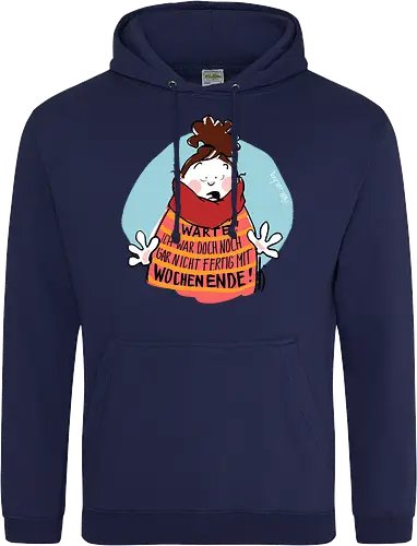 Warte! - Ringelpullisprüche, Ringeldinger, streifenweise, Spruch, Weisheit, Motivation, Ringelpulli, SprücheShirt, Cartoon Illustration, Statement, Handgezeichnet, Humor, Selbstironie, Streifenpulli, Spruchshirt, deutsch - Standard Hoodie