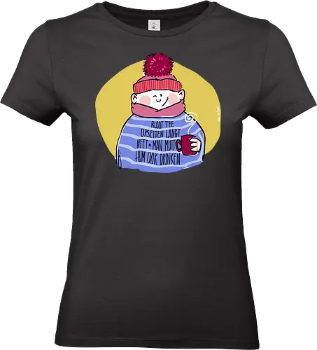 Tee upsetten... - Ringelpullisprüche, Ringeldinger, streifenweise, Spruch, Weisheit, Motivation, Ringelpulli, SprücheShirt, Cartoon Illustration, platt, oppplatt, plattdeutsch, Tee, Statement, Handgezeichnet, Humor, Selbstironie, Streifenpulli, Spruchshirt, deutsch - Standard T-Shirt (Frauen)