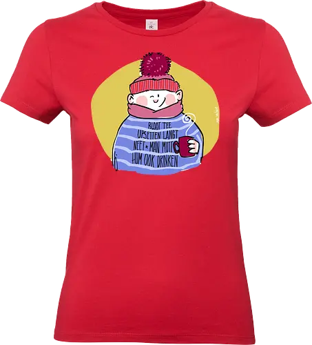 Tee upsetten... - Ringelpullisprüche, Ringeldinger, streifenweise, Spruch, Weisheit, Motivation, Ringelpulli, SprücheShirt, Cartoon Illustration, platt, oppplatt, plattdeutsch, Tee, Statement, Handgezeichnet, Humor, Selbstironie, Streifenpulli, Spruchshirt, deutsch - Standard T-Shirt (Frauen)