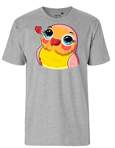 Paradiesvogel - Tier, Gelb, Rosa, Vogel, Niedlich, Mehrfarbig, Engel, Strahlend, Australien, Federn, Paradiesvogel, Paradies, Indonesien, Papua-Neuguinea - Fairtrade T-Shirt