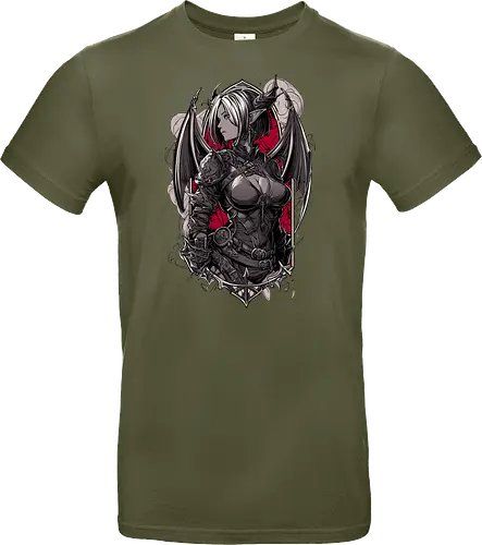 tiefling girl - dungeons, dragons, tiefling girl, warlock class, vecna, rogue class, fantasy rpg, pathfinder rpg, geek gift, larp, fantasy art, nerd girl, dungeon master, d20 dice, critical hit, critical role - Standard T-Shirt