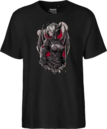 tiefling girl - dungeons, dragons, tiefling girl, warlock class, vecna, rogue class, fantasy rpg, pathfinder rpg, geek gift, larp, fantasy art, nerd girl, dungeon master, d20 dice, critical hit, critical role - Fairtrade T-Shirt