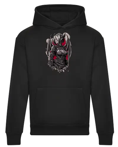 tiefling girl - dungeons, dragons, tiefling girl, warlock class, vecna, rogue class, fantasy rpg, pathfinder rpg, geek gift, larp, fantasy art, nerd girl, dungeon master, d20 dice, critical hit, critical role - Heavyweight Hoodie