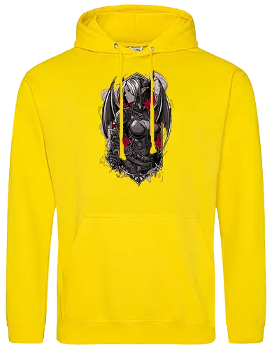 tiefling girl - dungeons, dragons, tiefling girl, warlock class, vecna, rogue class, fantasy rpg, pathfinder rpg, geek gift, larp, fantasy art, nerd girl, dungeon master, d20 dice, critical hit, critical role - Standard Hoodie