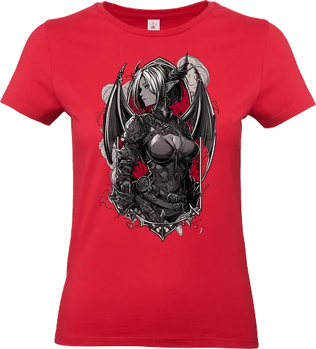 tiefling girl - dungeons, dragons, tiefling girl, warlock class, vecna, rogue class, fantasy rpg, pathfinder rpg, geek gift, larp, fantasy art, nerd girl, dungeon master, d20 dice, critical hit, critical role - Standard T-Shirt (Frauen)