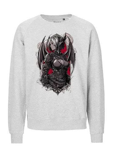 tiefling girl - dungeons, dragons, tiefling girl, warlock class, vecna, rogue class, fantasy rpg, pathfinder rpg, geek gift, larp, fantasy art, nerd girl, dungeon master, d20 dice, critical hit, critical role - Fairtrade Sweatshirt