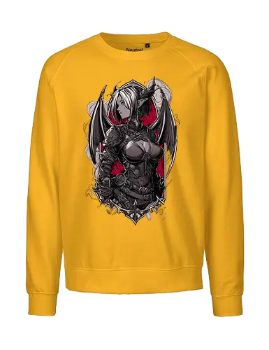 tiefling girl - dungeons, dragons, tiefling girl, warlock class, vecna, rogue class, fantasy rpg, pathfinder rpg, geek gift, larp, fantasy art, nerd girl, dungeon master, d20 dice, critical hit, critical role - Fairtrade Sweatshirt
