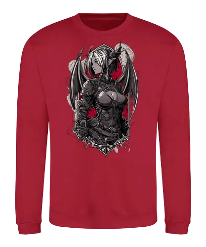 tiefling girl - dungeons, dragons, tiefling girl, warlock class, vecna, rogue class, fantasy rpg, pathfinder rpg, geek gift, larp, fantasy art, nerd girl, dungeon master, d20 dice, critical hit, critical role - Sweatshirt