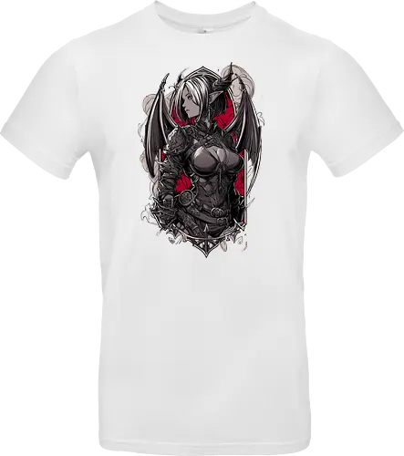 tiefling girl - dungeons, dragons, tiefling girl, warlock class, vecna, rogue class, fantasy rpg, pathfinder rpg, geek gift, larp, fantasy art, nerd girl, dungeon master, d20 dice, critical hit, critical role - Standard T-Shirt