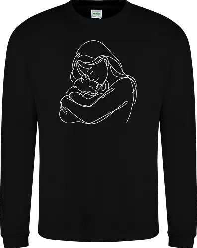 WomanAndCat White Linies