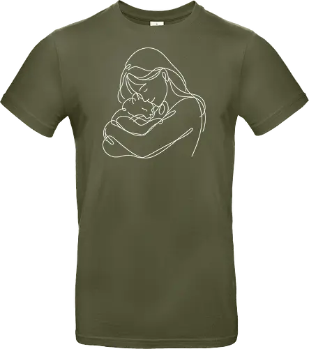 WomanAndCat White Linies