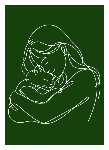 WomanAndCat White Linies