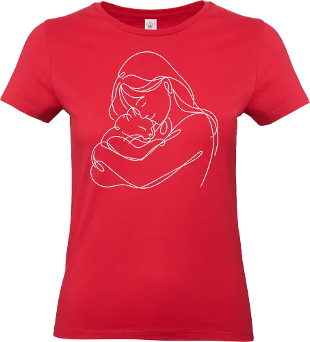 WomanAndCat White Linies - Simlow, Twitch, Streamer, Katze, Chaos, Liebe, Herz - Standard T-Shirt (Frauen)