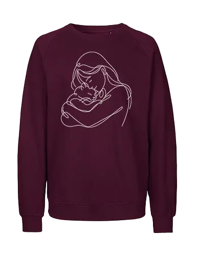 WomanAndCat White Linies - Simlow, Twitch, Streamer, Katze, Chaos, Liebe, Herz - Fairtrade Sweatshirt