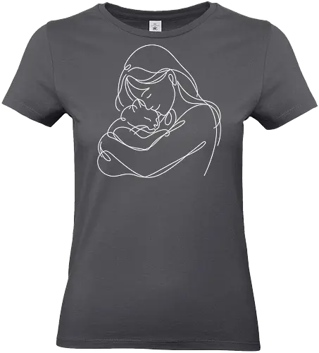 WomanAndCat White Linies - Simlow, Twitch, Streamer, Katze, Chaos, Liebe, Herz - Standard T-Shirt (Frauen)