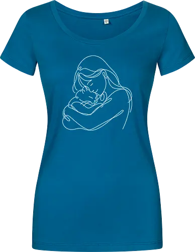 WomanAndCat White Linies