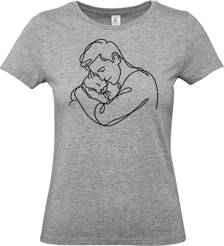 CatandMan BlackLines - Simlow, Twitch, Streamer, Katze, Chaos, Liebe, Herz - Standard T-Shirt (Frauen)