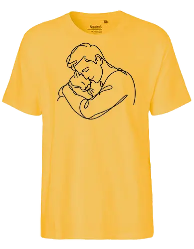 CatandMan BlackLines - Simlow, Twitch, Streamer, Katze, Chaos, Liebe, Herz - Fairtrade T-Shirt