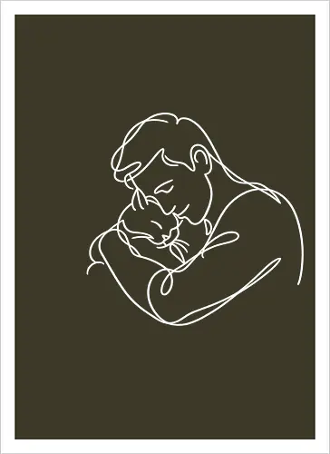 CatandMan WhiteLines