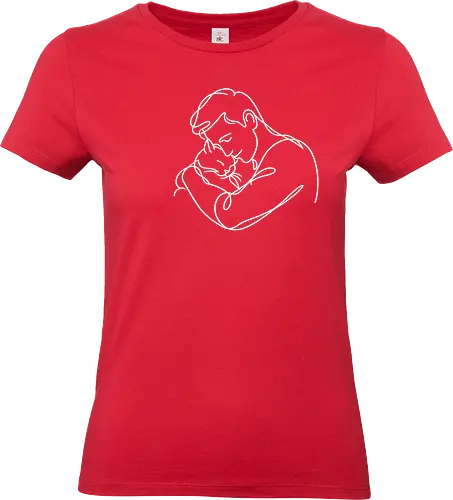 CatandMan WhiteLines - Simlow, Herz, Twitch, Streamer, Katze, Chaos, Liebe - Standard T-Shirt (Frauen)