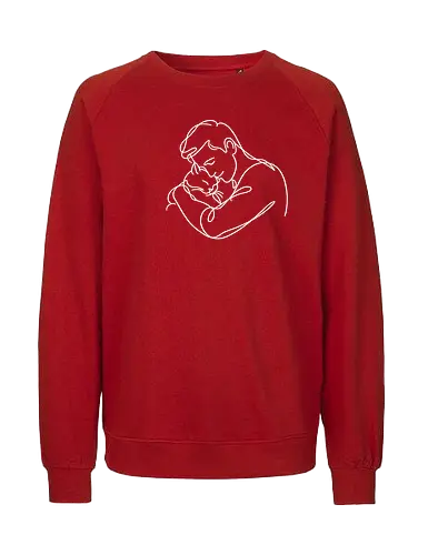 CatandMan WhiteLines - Simlow, Herz, Twitch, Streamer, Katze, Chaos, Liebe - Fairtrade Sweatshirt