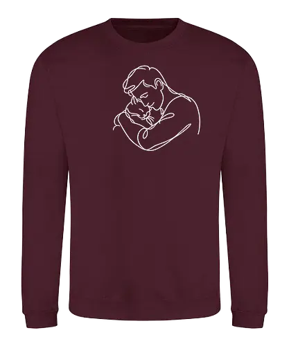 CatandMan WhiteLines - Simlow, Herz, Twitch, Streamer, Katze, Chaos, Liebe - Sweatshirt