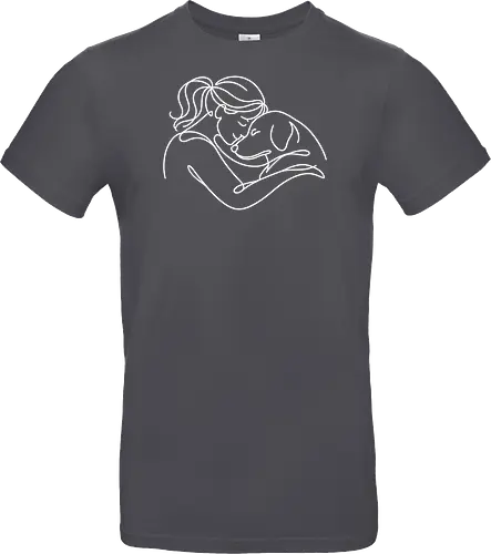 DogAndWoman WhiteLines