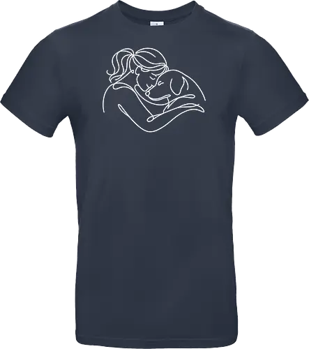 DogAndWoman WhiteLines