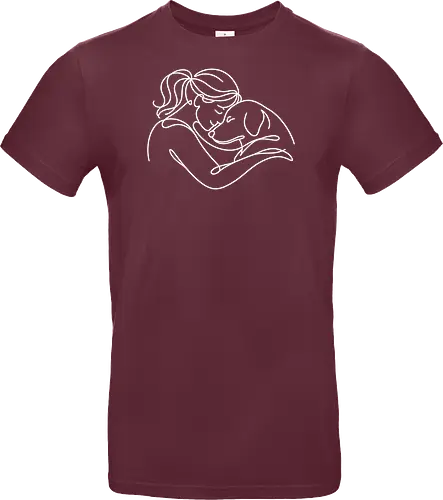 DogAndWoman WhiteLines