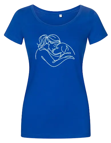 DogAndWoman WhiteLines