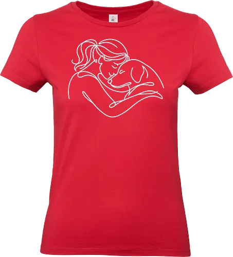 DogAndWoman WhiteLines - Simlow, Twitch, Streamer, Katze, Chaos, Liebe, Herz - Standard T-Shirt (Frauen)