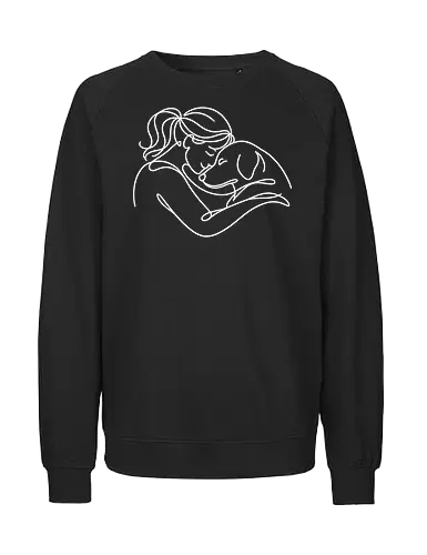 DogAndWoman WhiteLines - Simlow, Twitch, Streamer, Katze, Chaos, Liebe, Herz - Fairtrade Sweatshirt