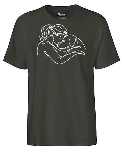 DogAndWoman WhiteLines - Simlow, Twitch, Streamer, Katze, Chaos, Liebe, Herz - Fairtrade T-Shirt