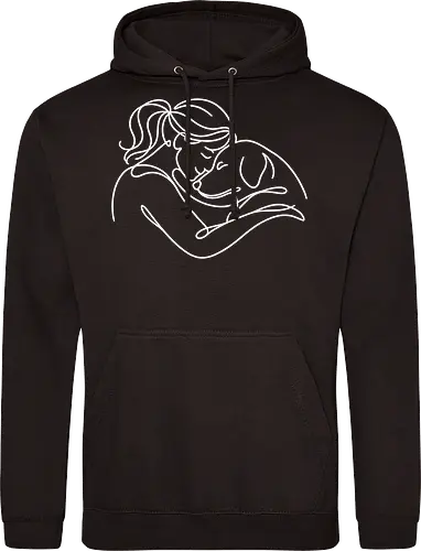 DogAndWoman WhiteLines