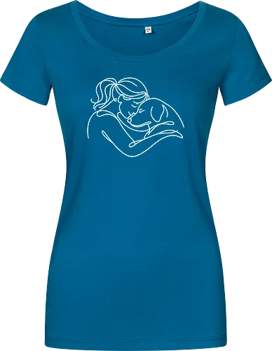 DogAndWoman WhiteLines