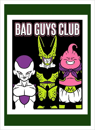 Bad Guys Club Retro Anime Villains Graphic