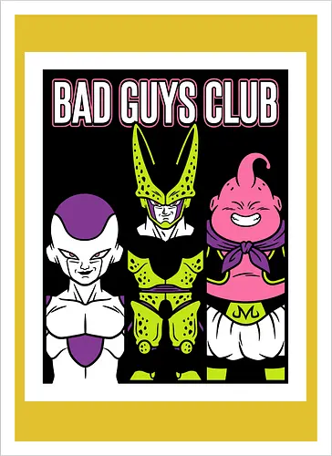 Bad Guys Club Retro Anime Villains Graphic