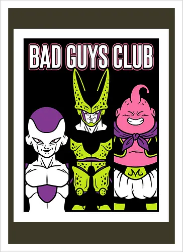 Bad Guys Club Retro Anime Villains Graphic