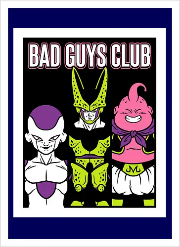Bad Guys Club Retro Anime Villains Graphic