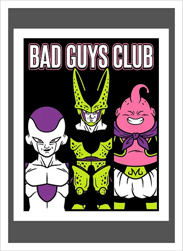 Bad Guys Club Retro Anime Villains Graphic