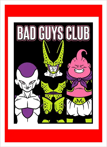 Bad Guys Club Retro Anime Villains Graphic