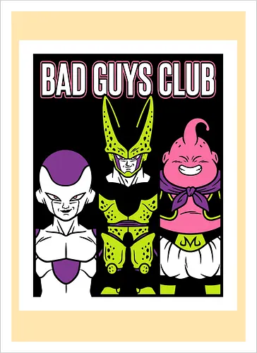 Bad Guys Club Retro Anime Villains Graphic