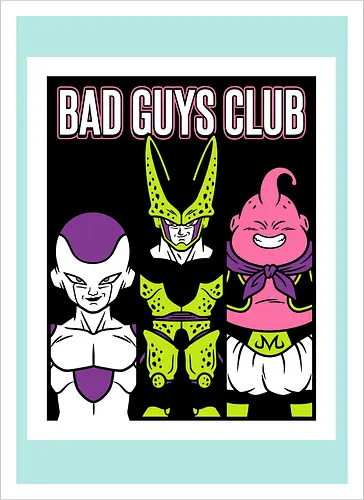 Bad Guys Club Retro Anime Villains Graphic