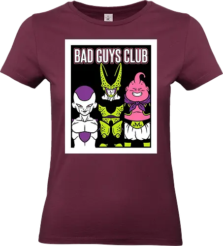 Bad Guys Club Retro Anime Villains Graphic - bad guys club shirt, anime villains t-shirt, retro shonen graphic tee, galactic conquerors apparel, frieza cell buu design, iconic anime antagonists, vintage anime streetwear, purple and green anime top, legendary villains clothing, 90s nostalgia anime shirt, manga villain fan art, powerful warriors t-shirt, gift for anime fans, minimalist anime design, dark side anime apparel, shonen jump villains gear, evil trio graphic tee, stylized anime character shirt, planet eater aesthetic clothing - Standard T-Shirt (Frauen)