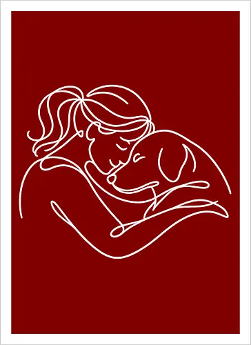 DogandWoman WhiteBack